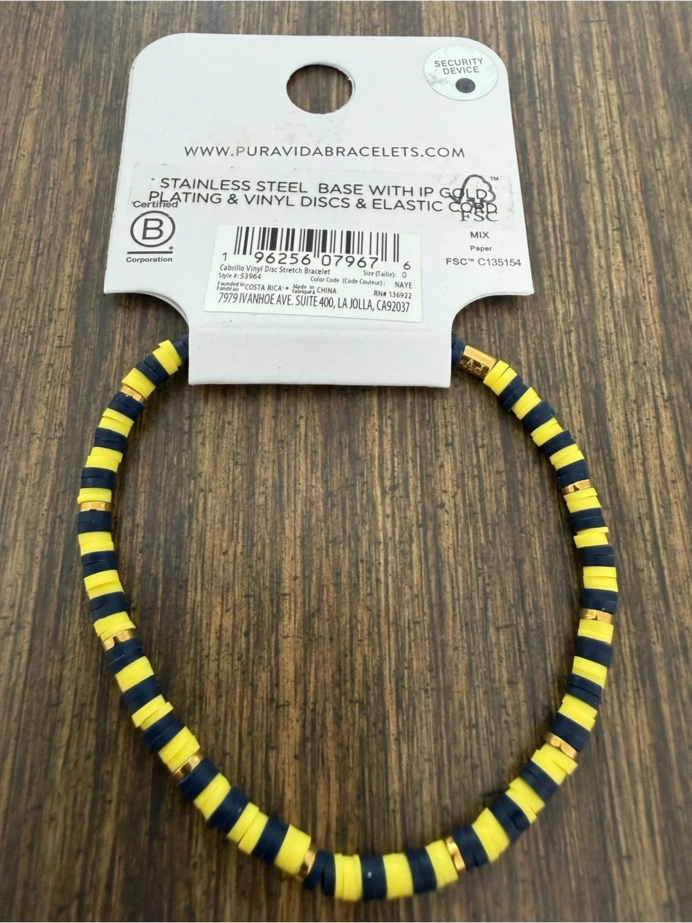 Pura Vida Bracelet Lot Bundle 6 New Waterproof Beaded Yellow Blue Pink UCLA CAL